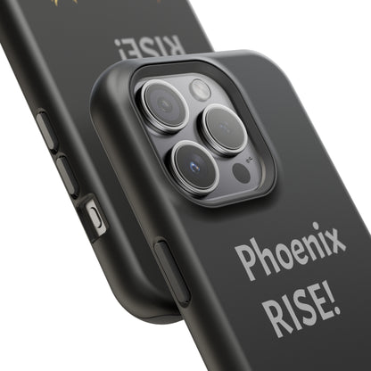 Phoenix Rise: Black: Grey Font: MagSafe Tough Cases