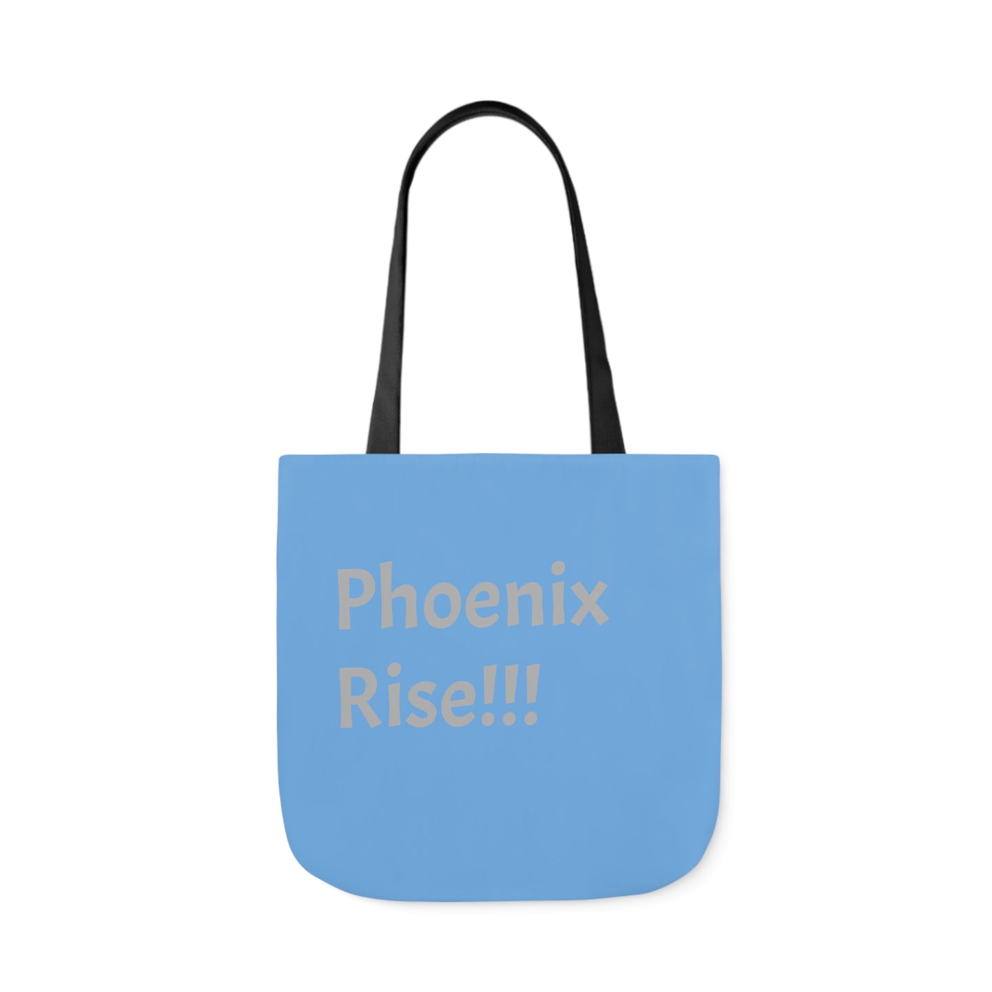 Light Blue: RH Logo: Grey Font: Phoenix Rise: Canvas Tote Bag, 5-Color Straps