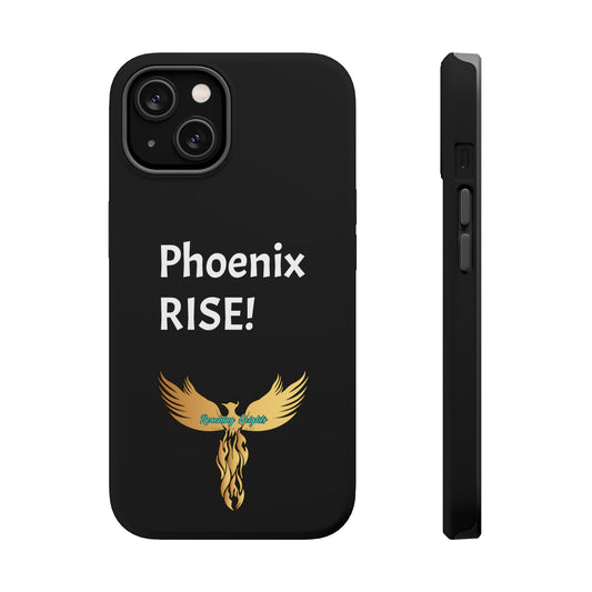 Phoenix Rise: Black: White Font: MagSafe Tough Cases