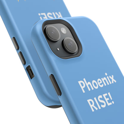 Phoenix Rise: Light Blue: White Font: MagSafe Tough Cases