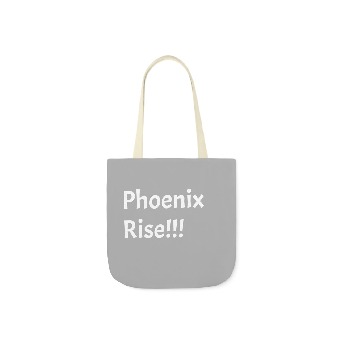 Light Grey: RH Logo: White Font: Phoenix Rise: Canvas Tote Bag, 5-Color Straps