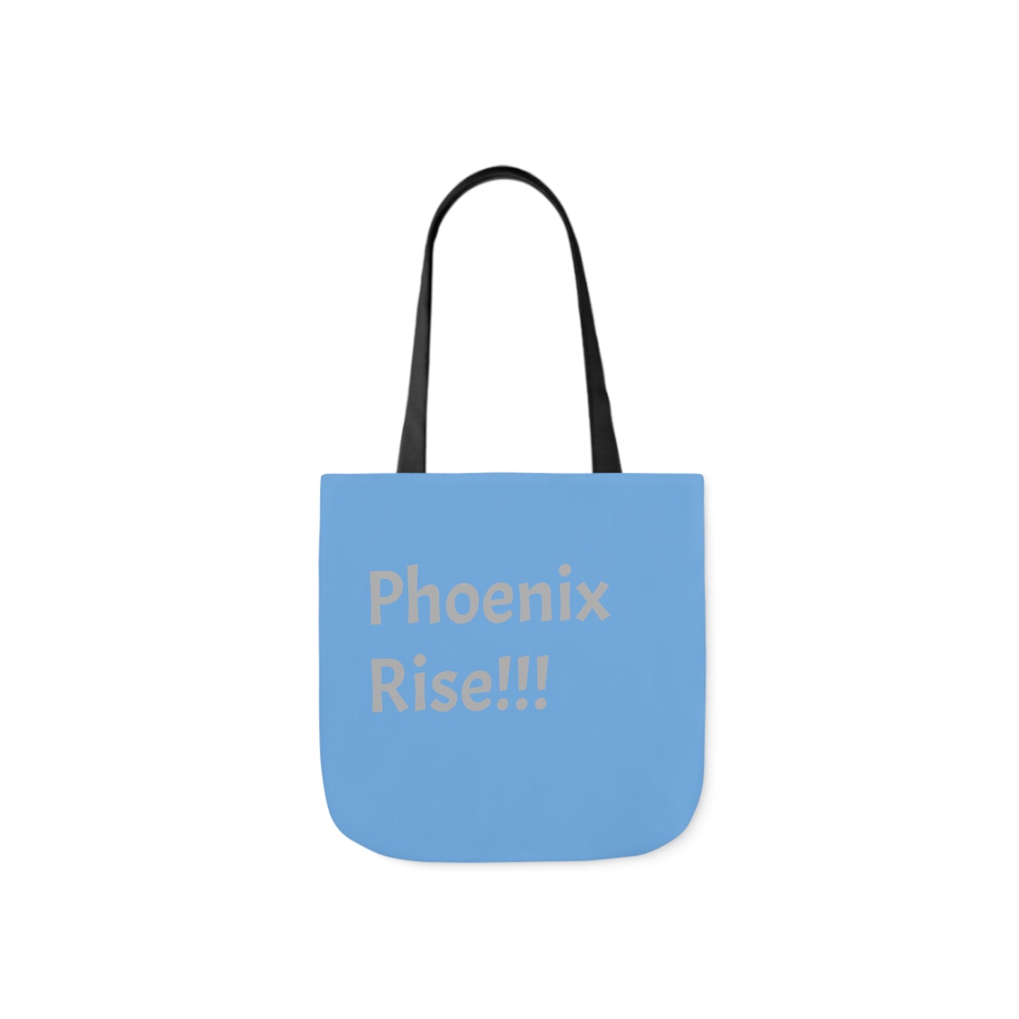Light Blue: RH Logo: Grey Font: Phoenix Rise: Canvas Tote Bag, 5-Color Straps