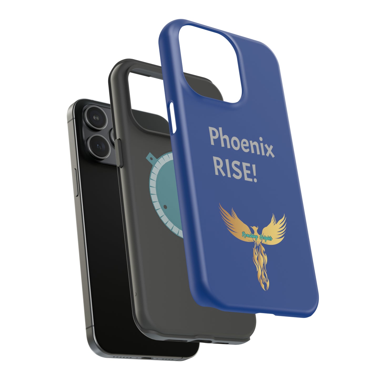 Phoenix Rise: Blue: Grey Font: MagSafe Tough Cases