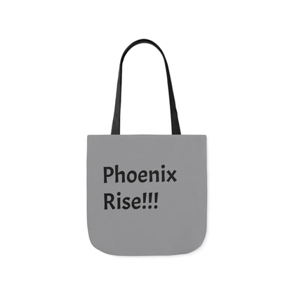 Grey: RH Logo: Black Font: Phoenix Rise: Canvas Tote Bag, 5-Color Straps