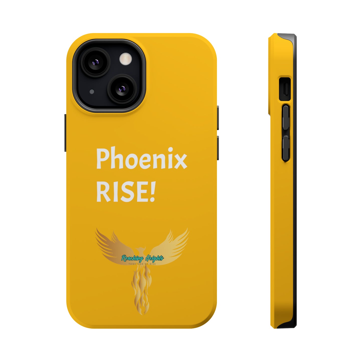 Phoenix Rise: Yellow: White Font: MagSafe Tough Cases