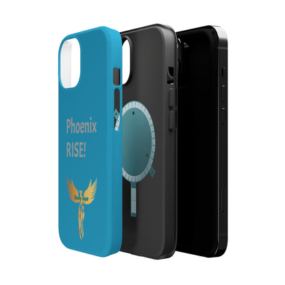 Phoenix Rise: Turquoise: Grey Font: MagSafe Tough Cases