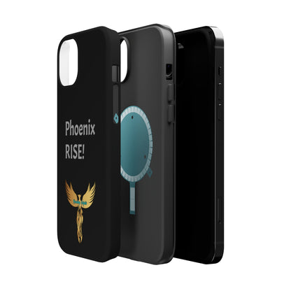 Phoenix Rise: Black: Grey Font: MagSafe Tough Cases