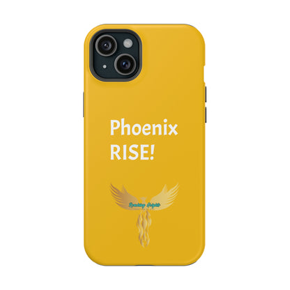 Phoenix Rise: Yellow: White Font: MagSafe Tough Cases