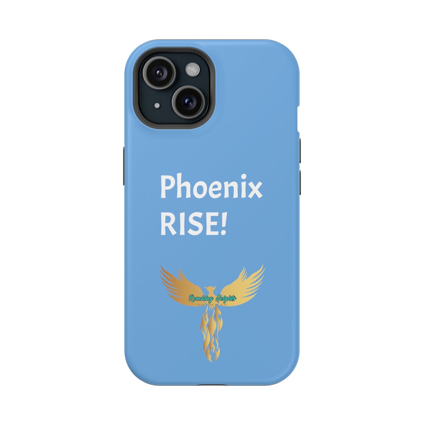 Phoenix Rise: Light Blue: White Font: MagSafe Tough Cases