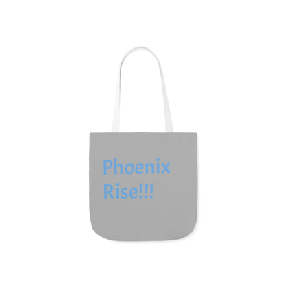 Light Grey: RH Logo: Light Blue Font: Phoenix Rise: Canvas Tote Bag, 5-Color Straps