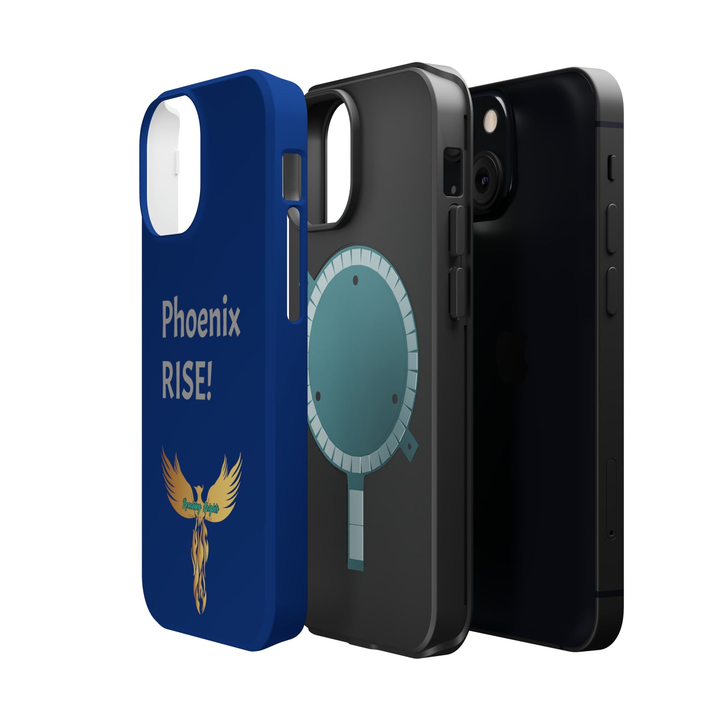 Phoenix Rise: Blue: Grey Font: MagSafe Tough Cases