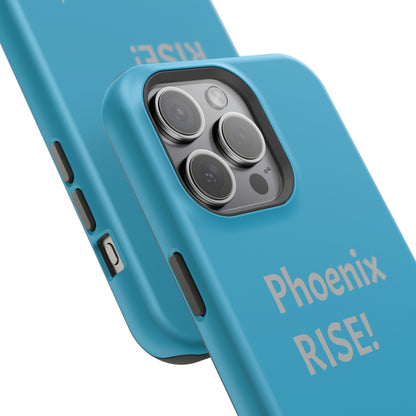 Phoenix Rise: Turquoise: Grey Font: MagSafe Tough Cases