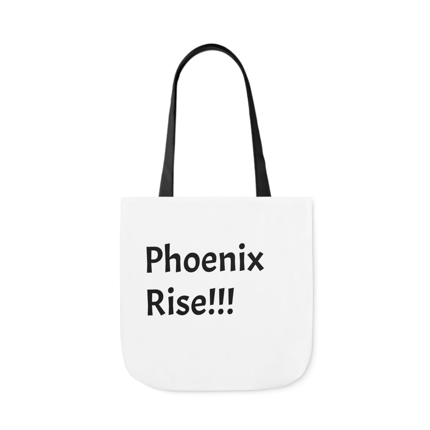 White: RH Logo: Black Font: Phoenix Rise: Canvas Tote Bag, 5-Color Straps