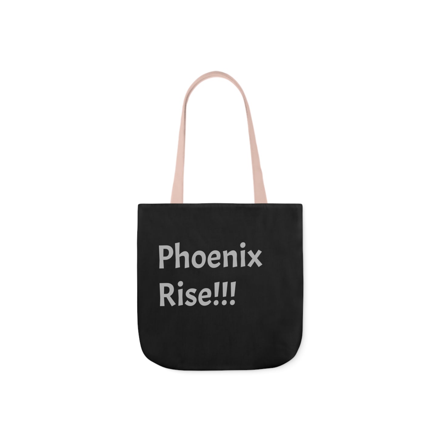 Black: RH Logo: Light Grey Font: Phoenix Rise: Canvas Tote Bag, 5-Color Straps