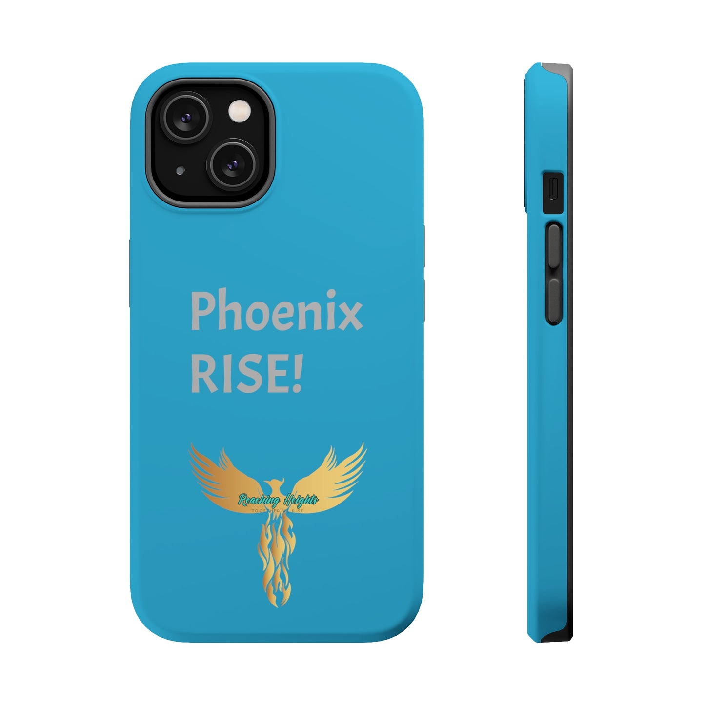 Phoenix Rise: Turquoise: Grey Font: MagSafe Tough Cases