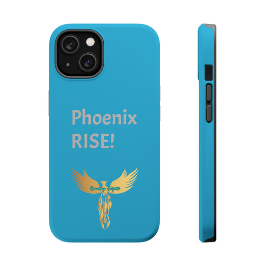 Phoenix Rise: Turquoise: Grey Font: MagSafe Tough Cases