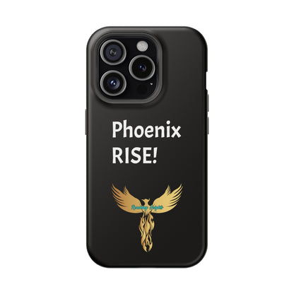 Phoenix Rise: Black: White Font: MagSafe Tough Cases