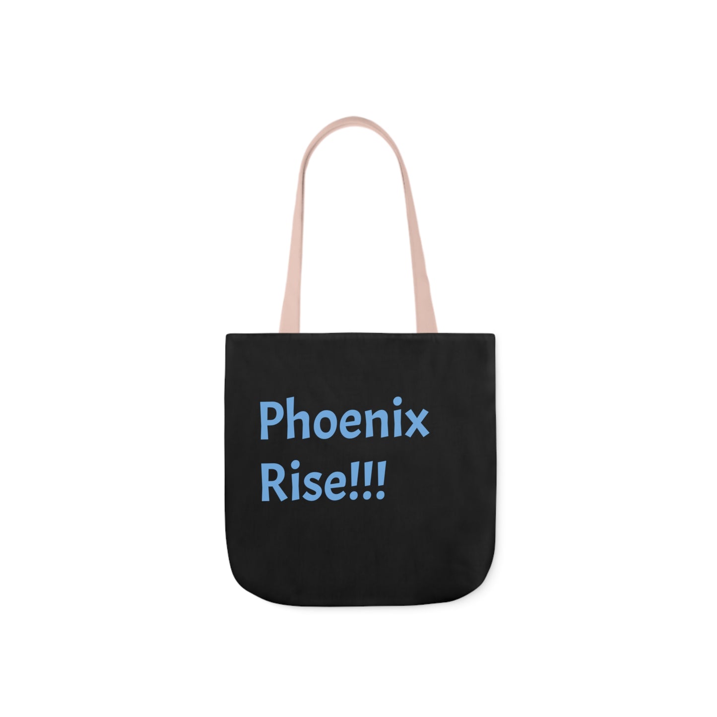 Black: RH Logo: Light Blue Font: Phoenix Rise: Canvas Tote Bag, 5-Color Straps