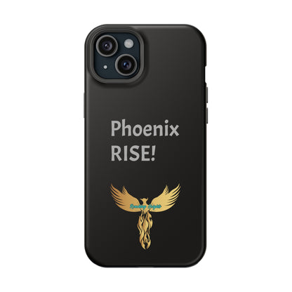 Phoenix Rise: Black: Grey Font: MagSafe Tough Cases