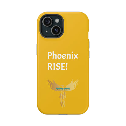 Phoenix Rise: Yellow: White Font: MagSafe Tough Cases