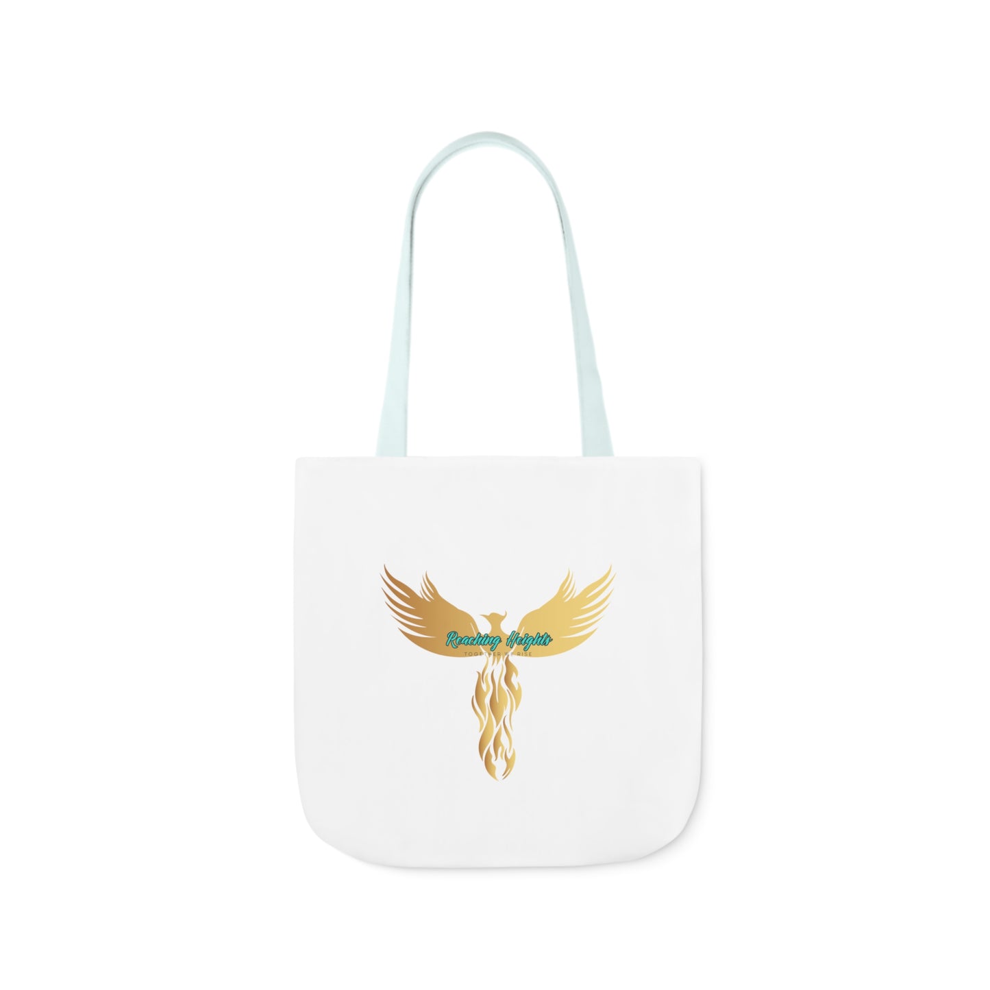 White: RH Logo: Black Font: Phoenix Rise: Canvas Tote Bag, 5-Color Straps