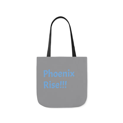 Grey: RH Logo: Light Blue Font: Phoenix Rise: Canvas Tote Bag, 5-Color Straps