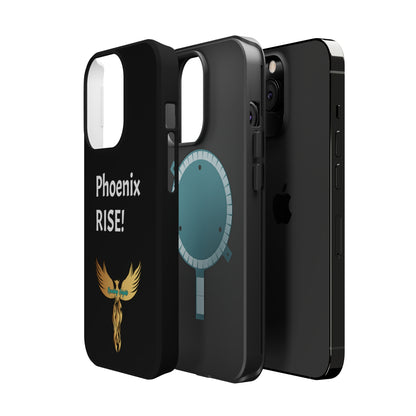 Phoenix Rise: Black: White Font: MagSafe Tough Cases