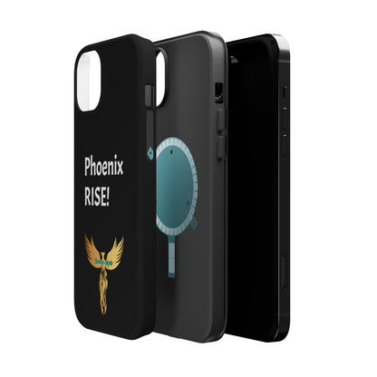 Phoenix Rise: Black: White Font: MagSafe Tough Cases