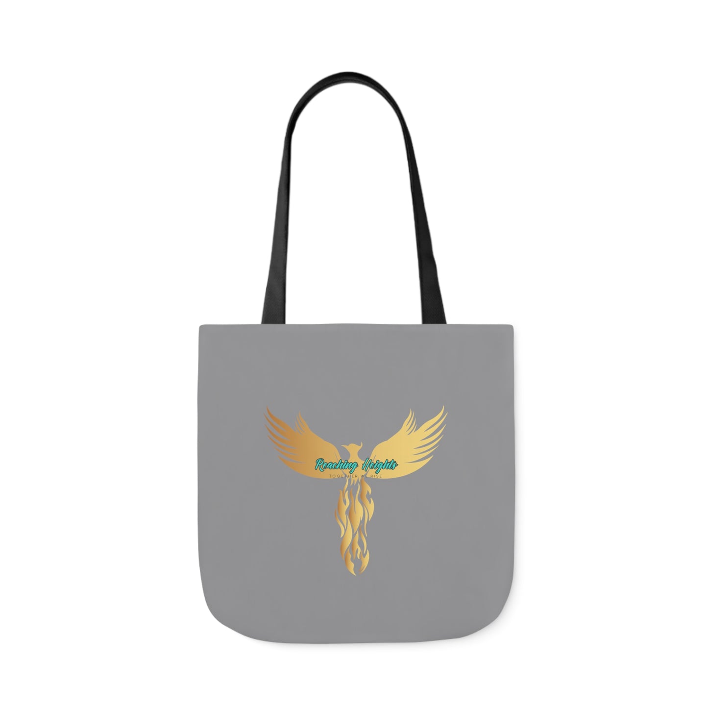 Grey: RH Logo: Black Font: Phoenix Rise: Canvas Tote Bag, 5-Color Straps