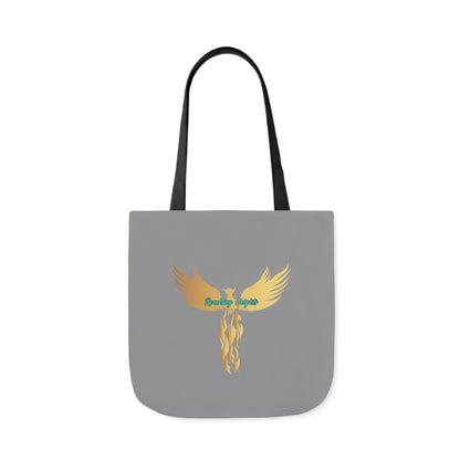 Grey: RH Logo: Black Font: Phoenix Rise: Canvas Tote Bag, 5-Color Straps