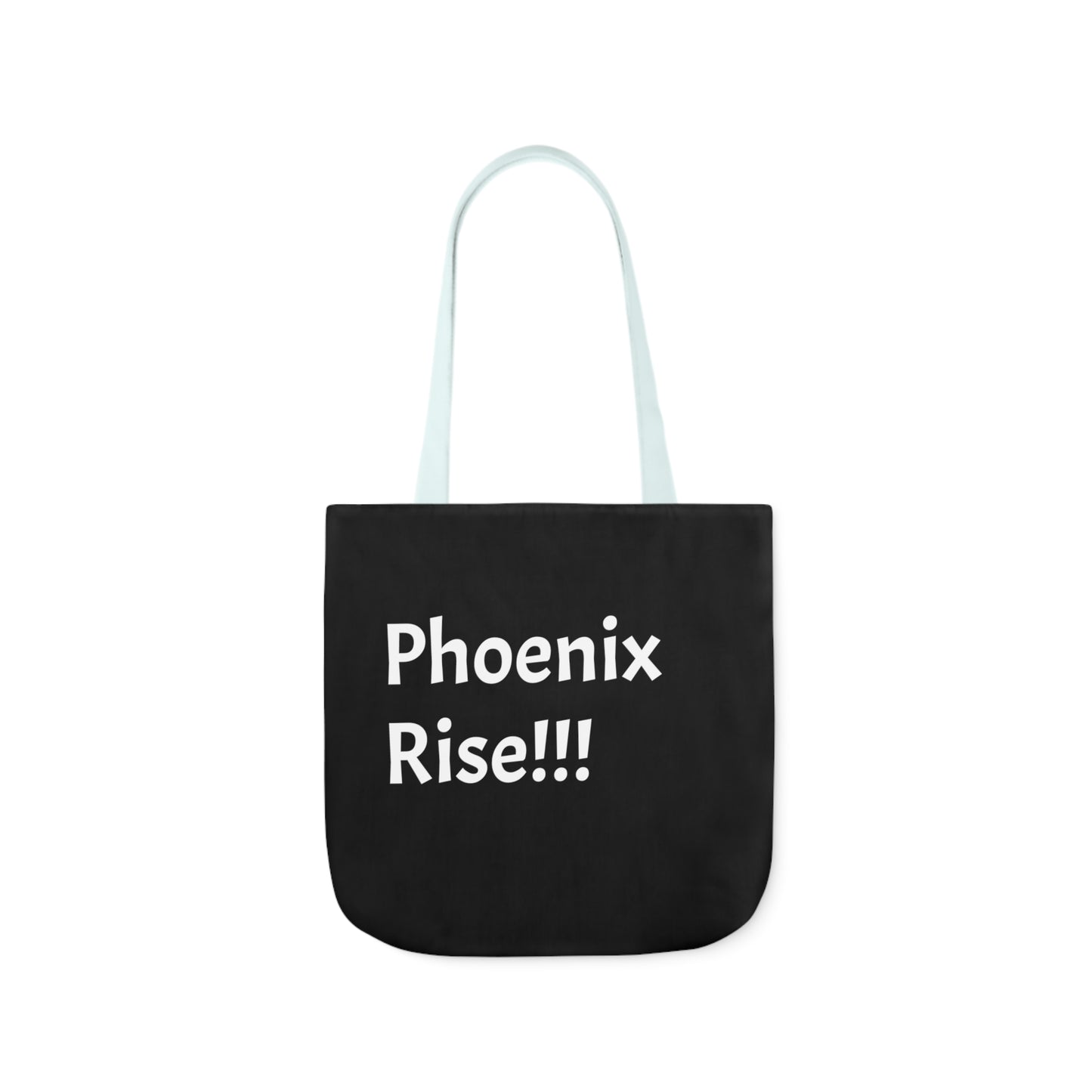 Black: RH Logo: White Font: Phoenix Rise: Canvas Tote Bag, 5-Color Straps