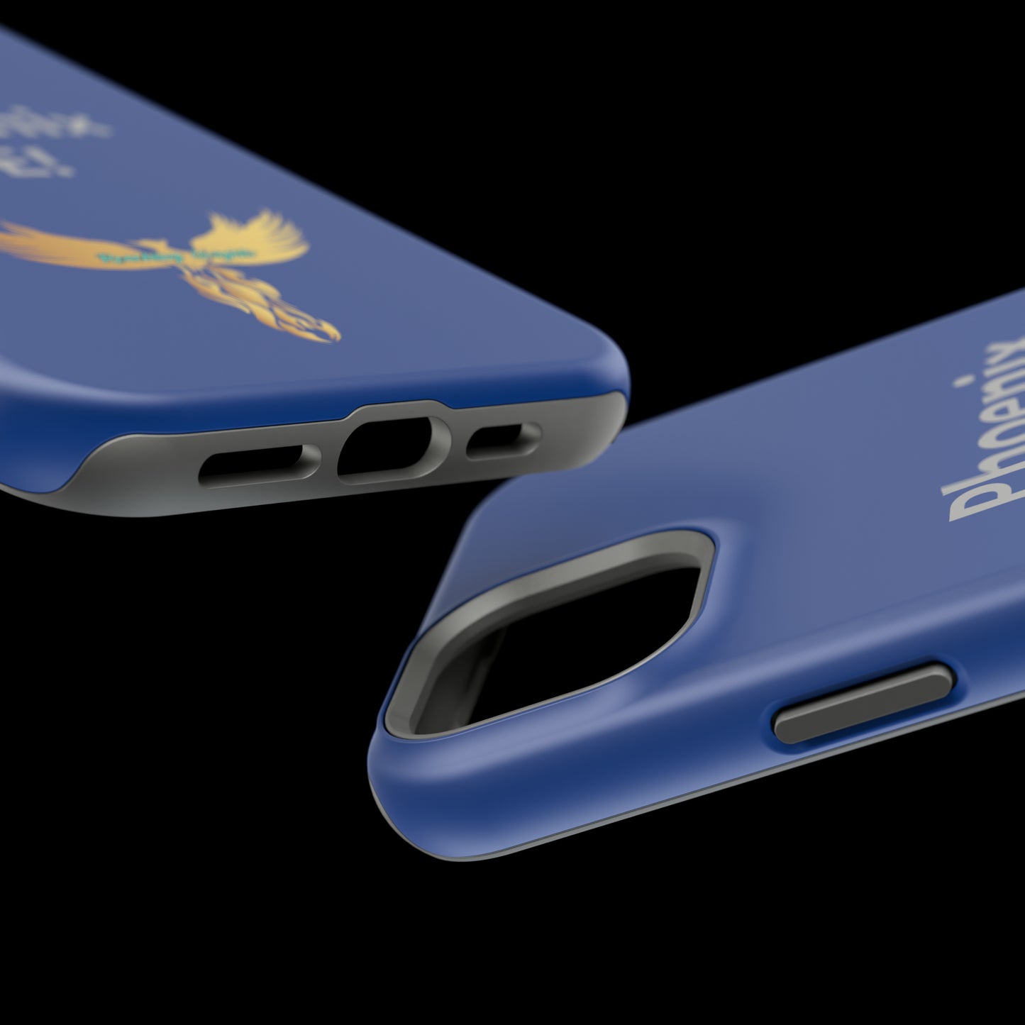 Phoenix Rise: Blue: Grey Font: MagSafe Tough Cases