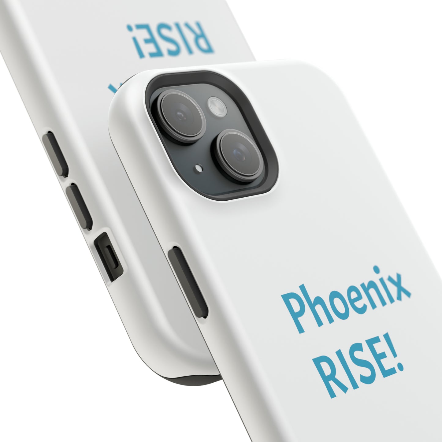 Phoenix Rise: White: Turquoise Font: MagSafe Tough Cases