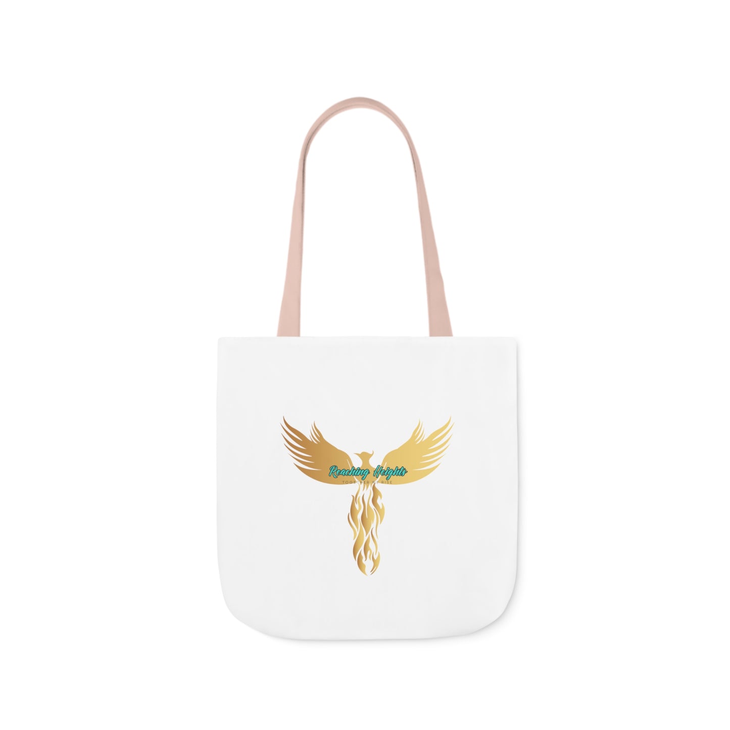 White: RH Logo: Black Font: Phoenix Rise: Canvas Tote Bag, 5-Color Straps