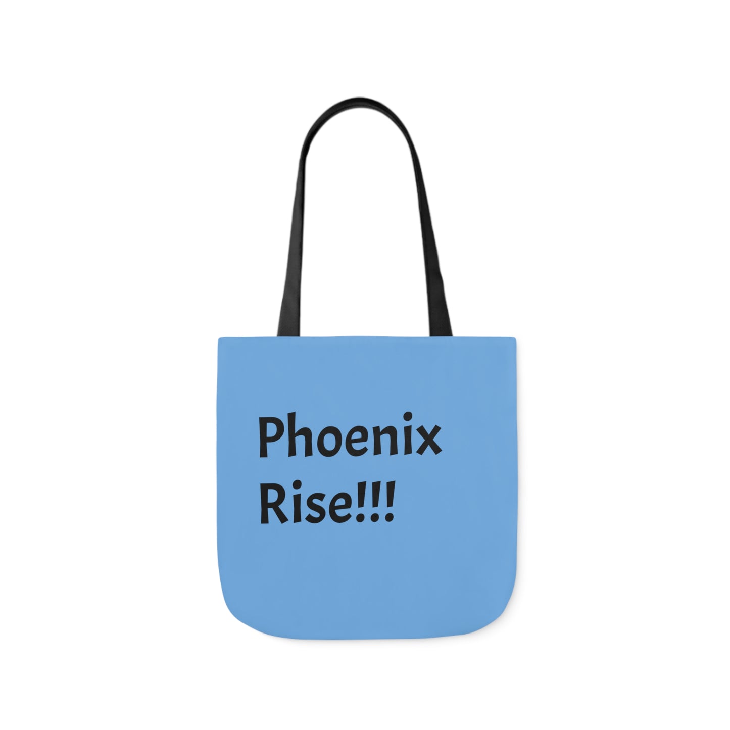 Light Blue: RH Logo: Black Font: Phoenix Rise: Canvas Tote Bag, 5-Color Straps