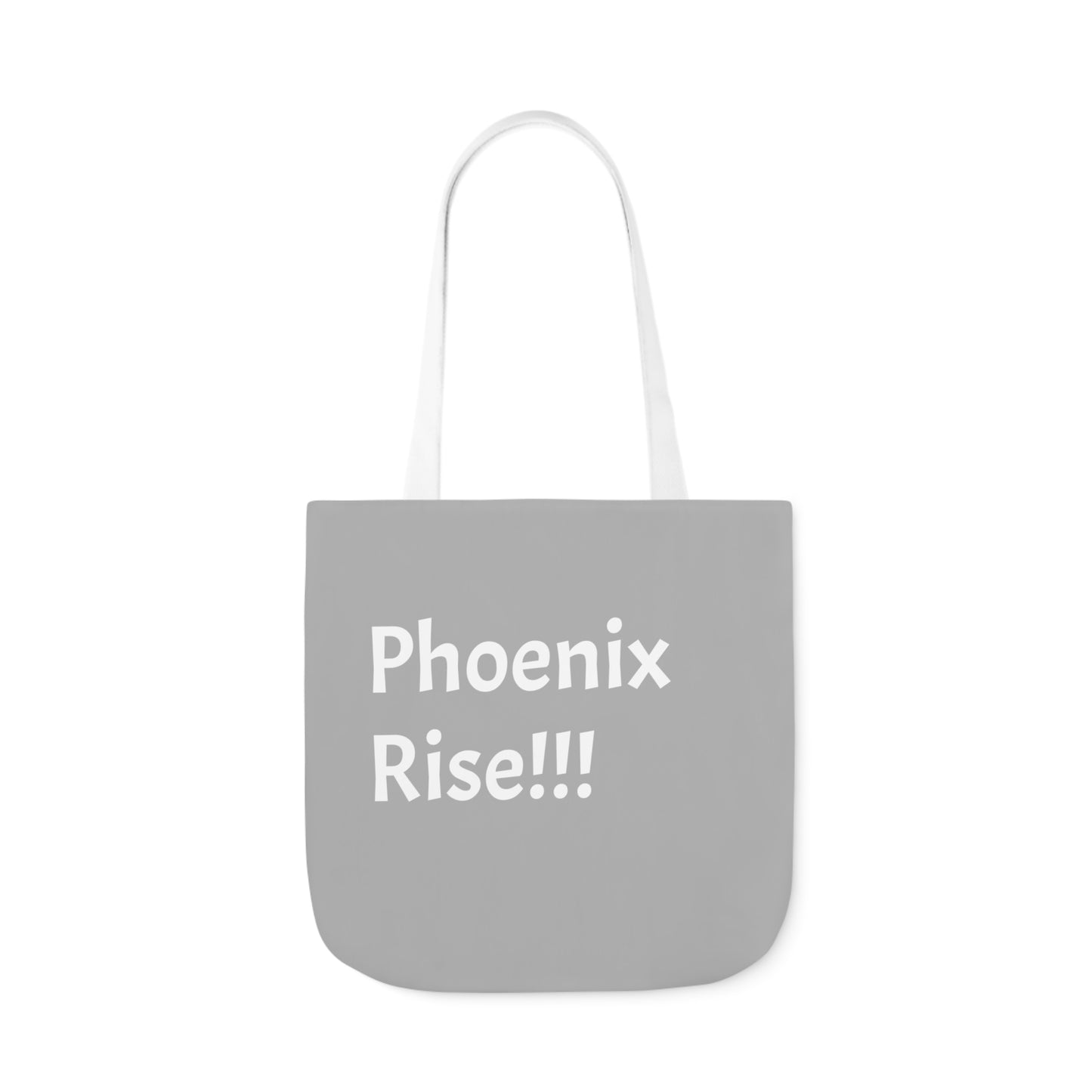 Light Grey: RH Logo: White Font: Phoenix Rise: Canvas Tote Bag, 5-Color Straps