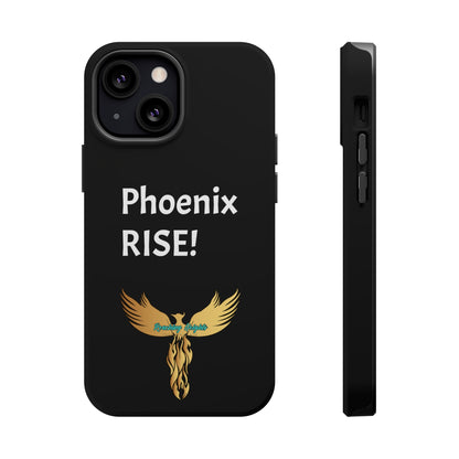 Phoenix Rise: Black: White Font: MagSafe Tough Cases