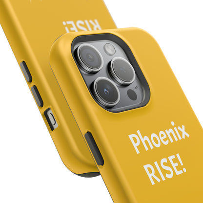 Phoenix Rise: Yellow: White Font: MagSafe Tough Cases