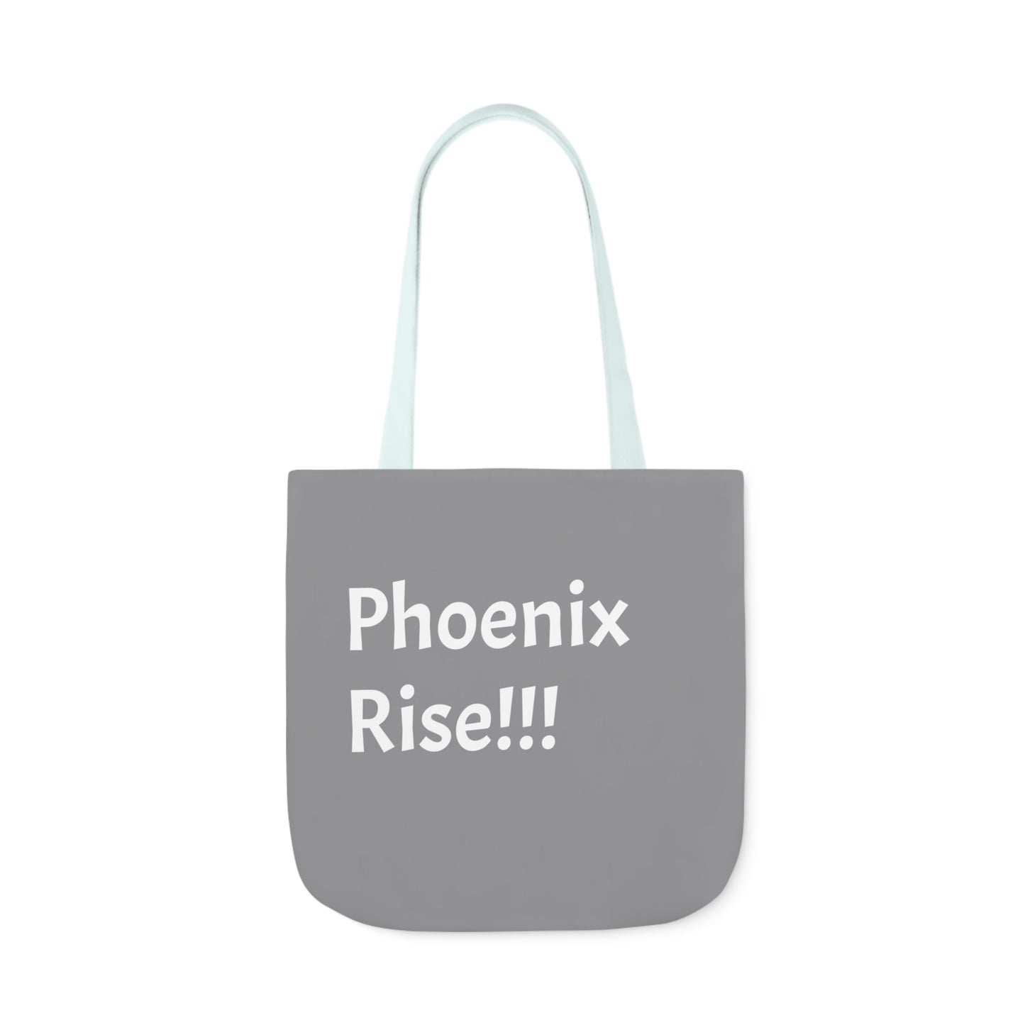 Grey: RH Logo: White Font: Phoenix Rise: Canvas Tote Bag, 5-Color Straps