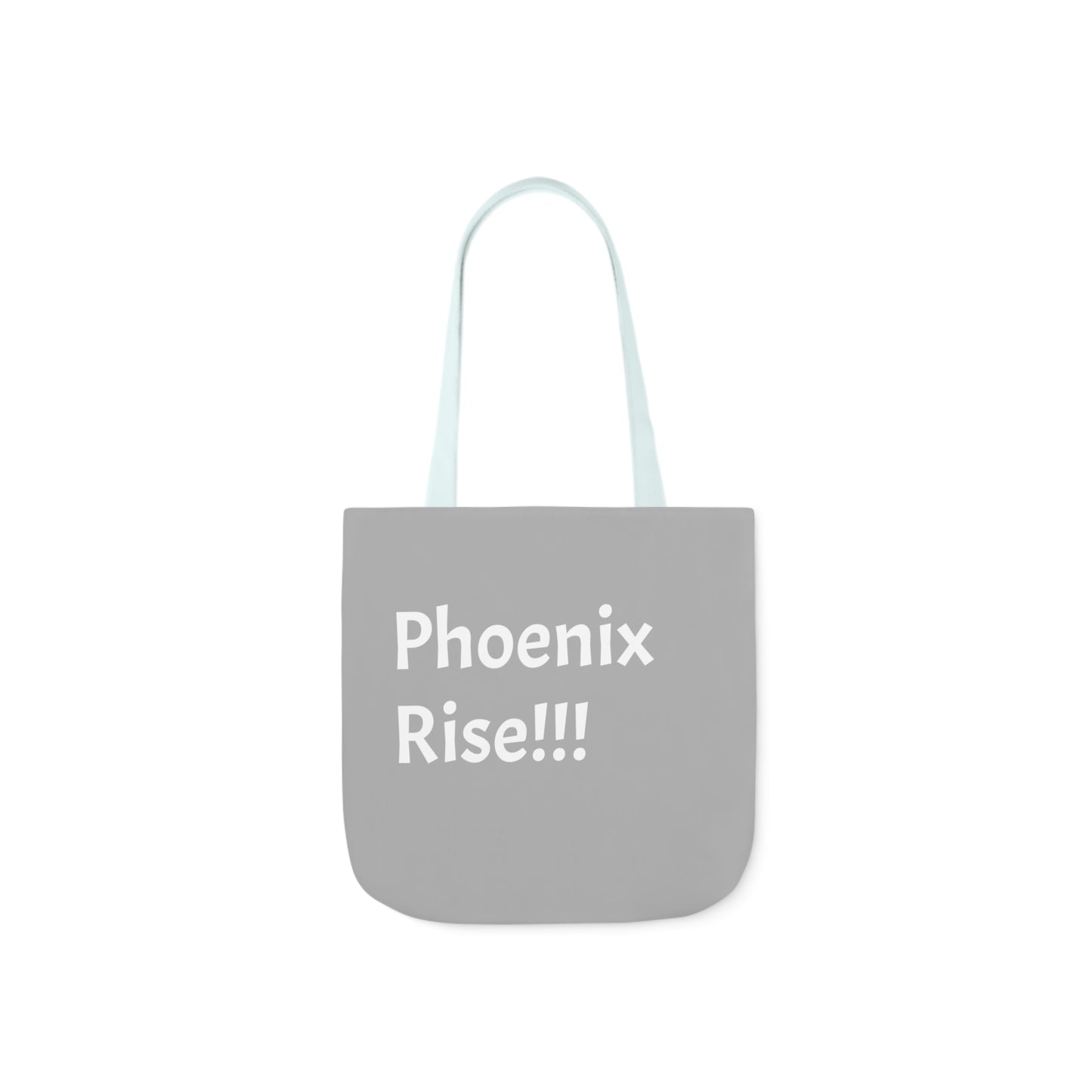 Light Grey: RH Logo: White Font: Phoenix Rise: Canvas Tote Bag, 5-Color Straps