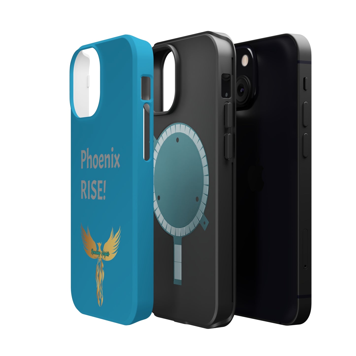 Phoenix Rise: Turquoise: Grey Font: MagSafe Tough Cases