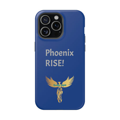 Phoenix Rise: Blue: Grey Font: MagSafe Tough Cases