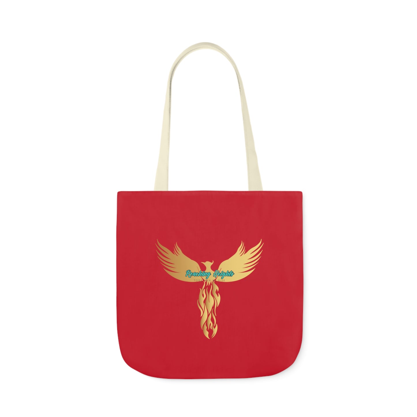 Red: RH Logo: White Font: No is Not an Option: Canvas Tote Bag, 5-Color Straps