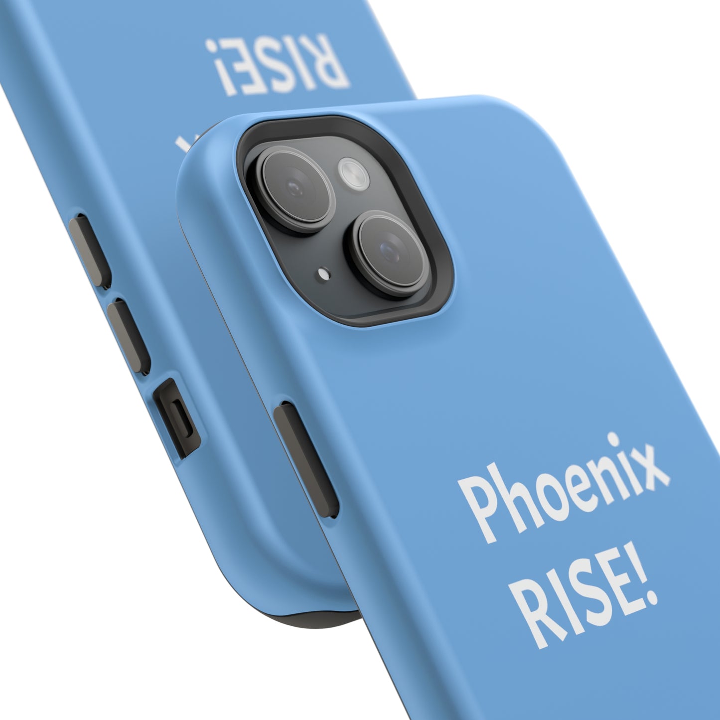 Phoenix Rise: Light Blue: White Font: MagSafe Tough Cases