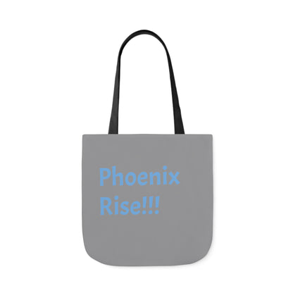 Grey: RH Logo: Light Blue Font: Phoenix Rise: Canvas Tote Bag, 5-Color Straps