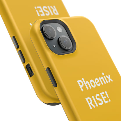 Phoenix Rise: Yellow: White Font: MagSafe Tough Cases