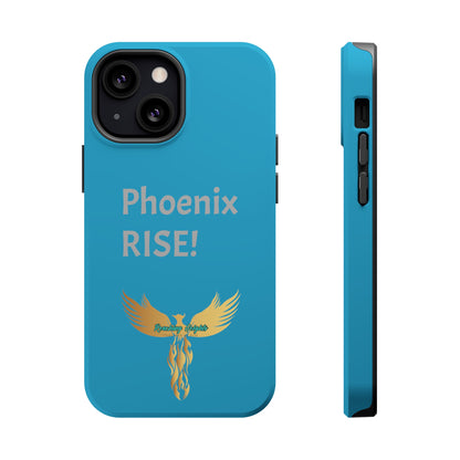 Phoenix Rise: Turquoise: Grey Font: MagSafe Tough Cases