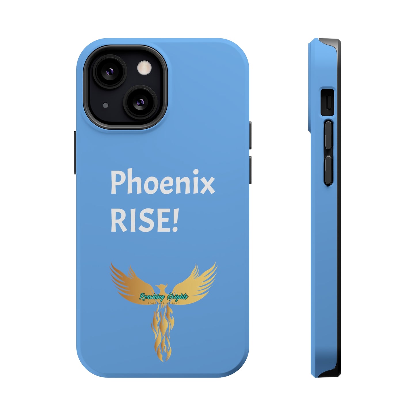 Phoenix Rise: Light Blue: White Font: MagSafe Tough Cases