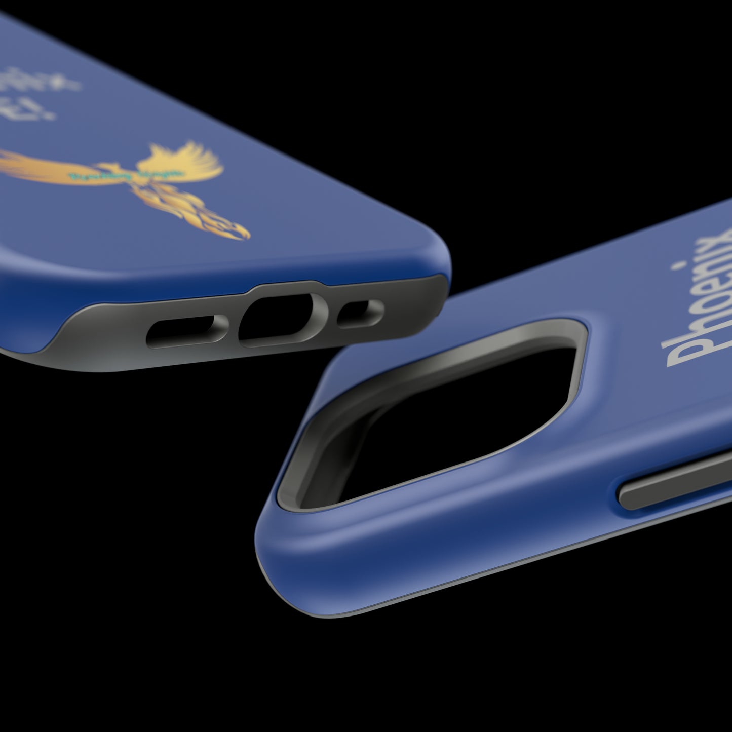 Phoenix Rise: Blue: Grey Font: MagSafe Tough Cases