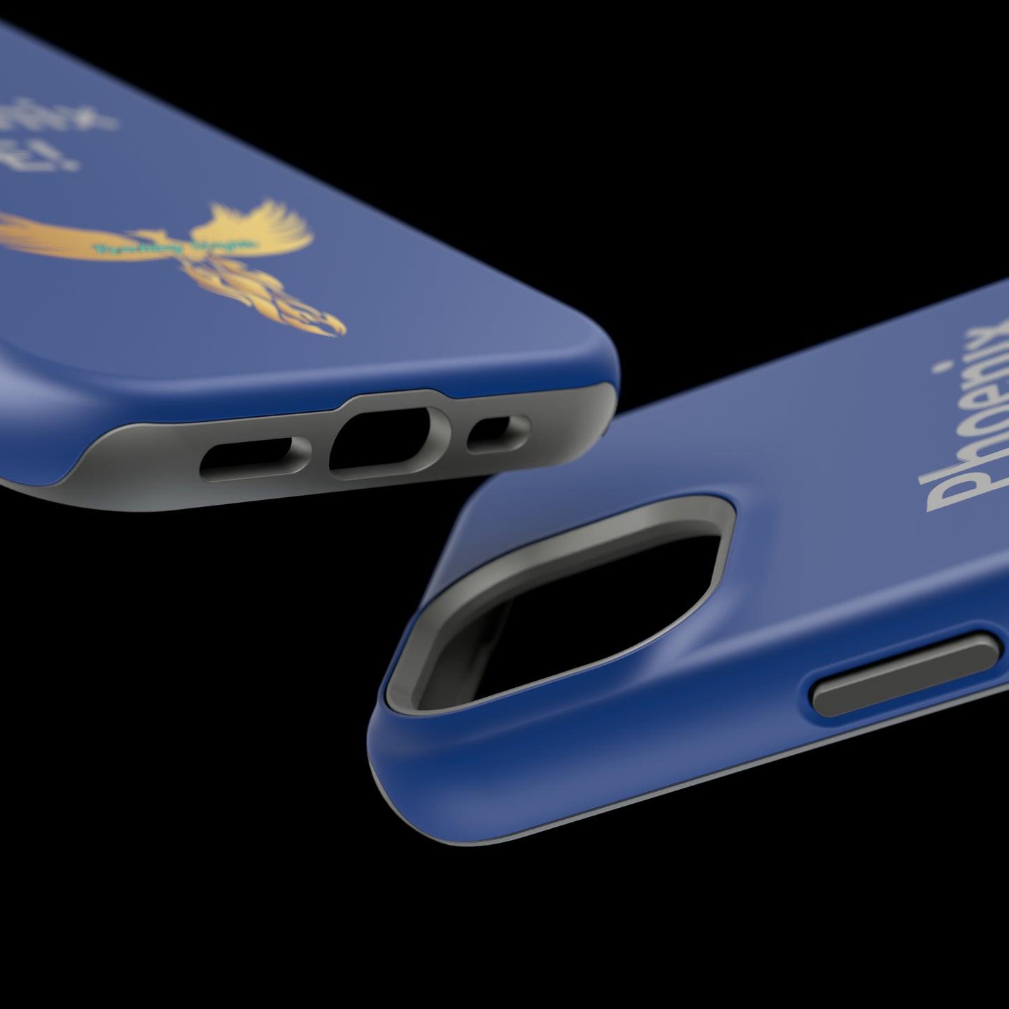 Phoenix Rise: Blue: Grey Font: MagSafe Tough Cases